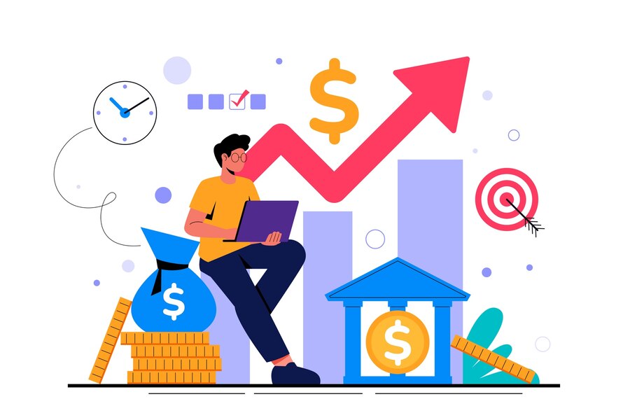 Express business funding illustration image